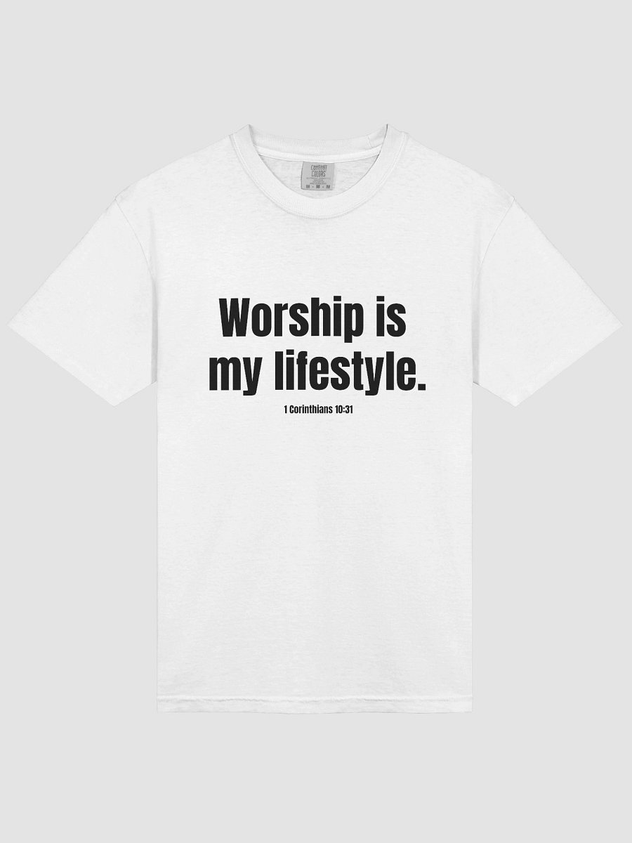 Worship Is My Lifestyle - White Tee product image (3)