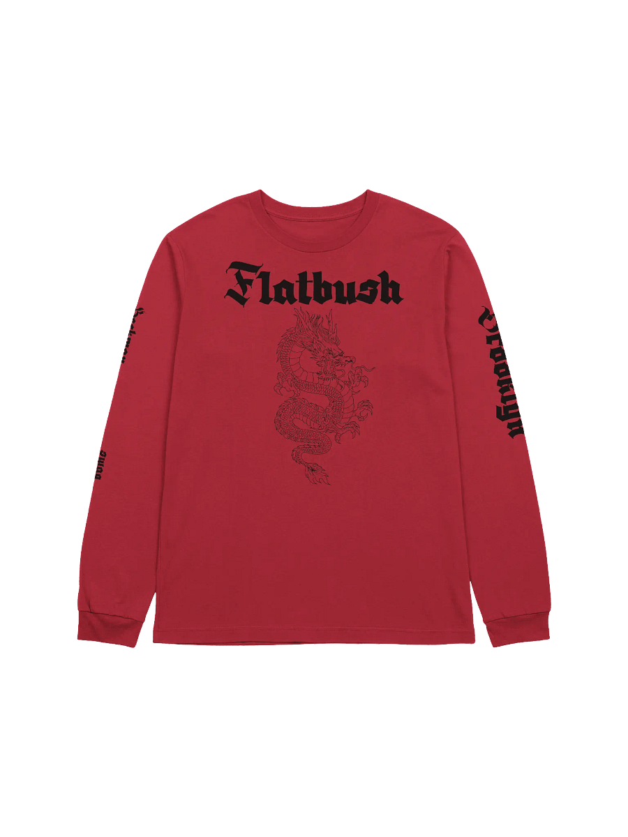 Flatbush Dragon Maroon Long sleeve t-shirt product image (1)