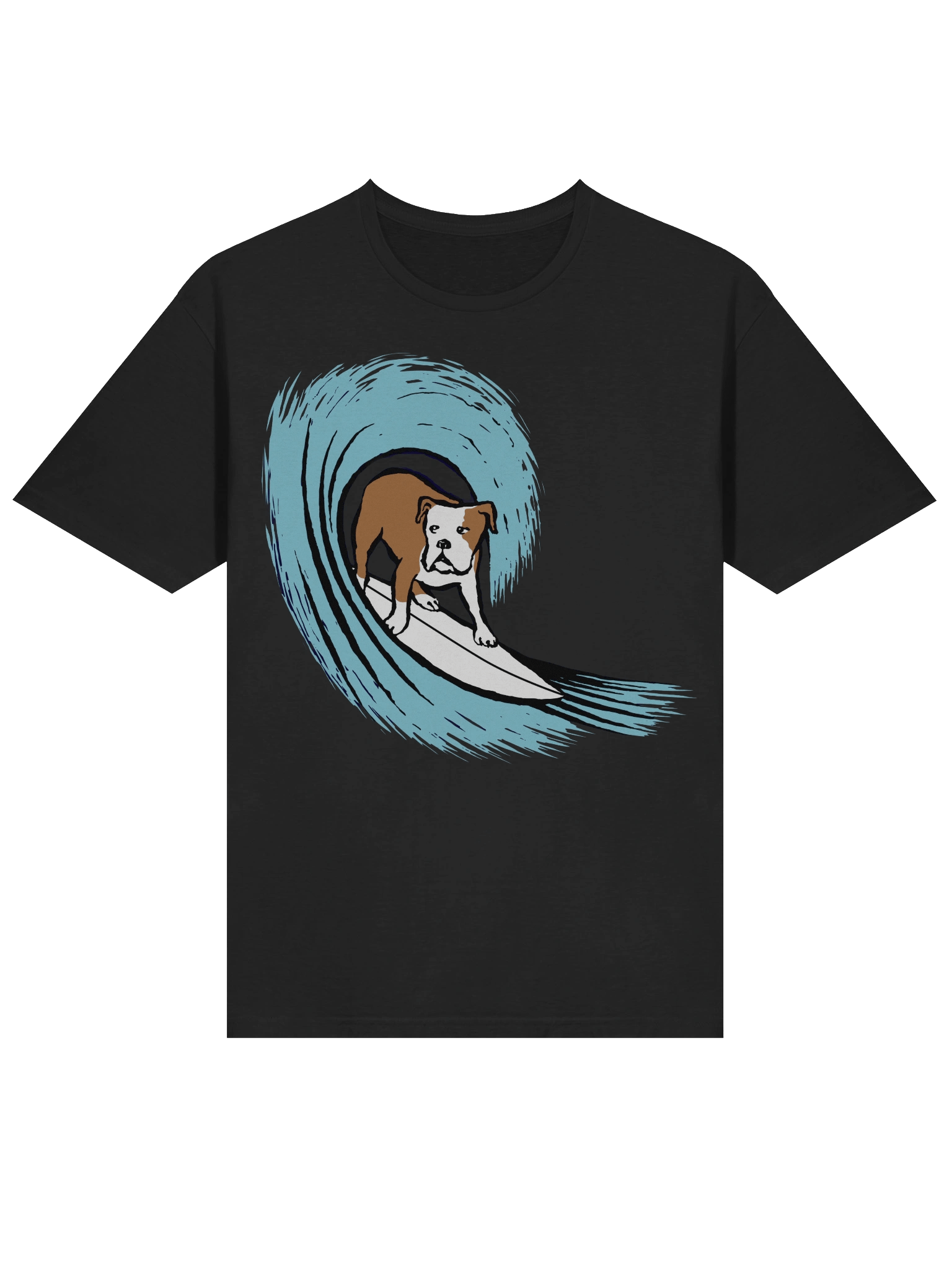 Bulldog Surfing Unisex T-Shirt product image (17)