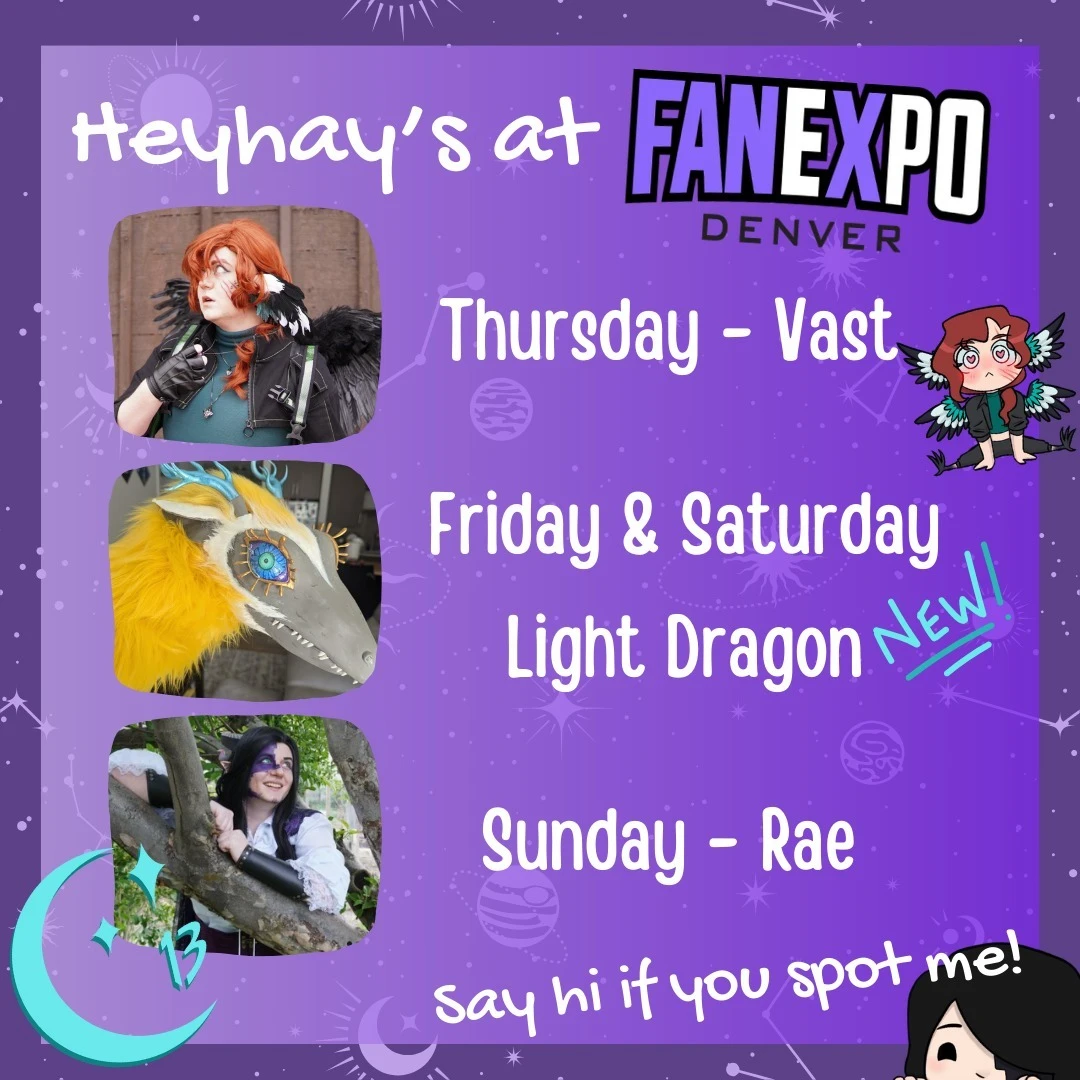 I can't WAIT!! I am so excited about the new cosplays and cosplay additions for this con. Say hi if you spot me!! #denverfanexpo