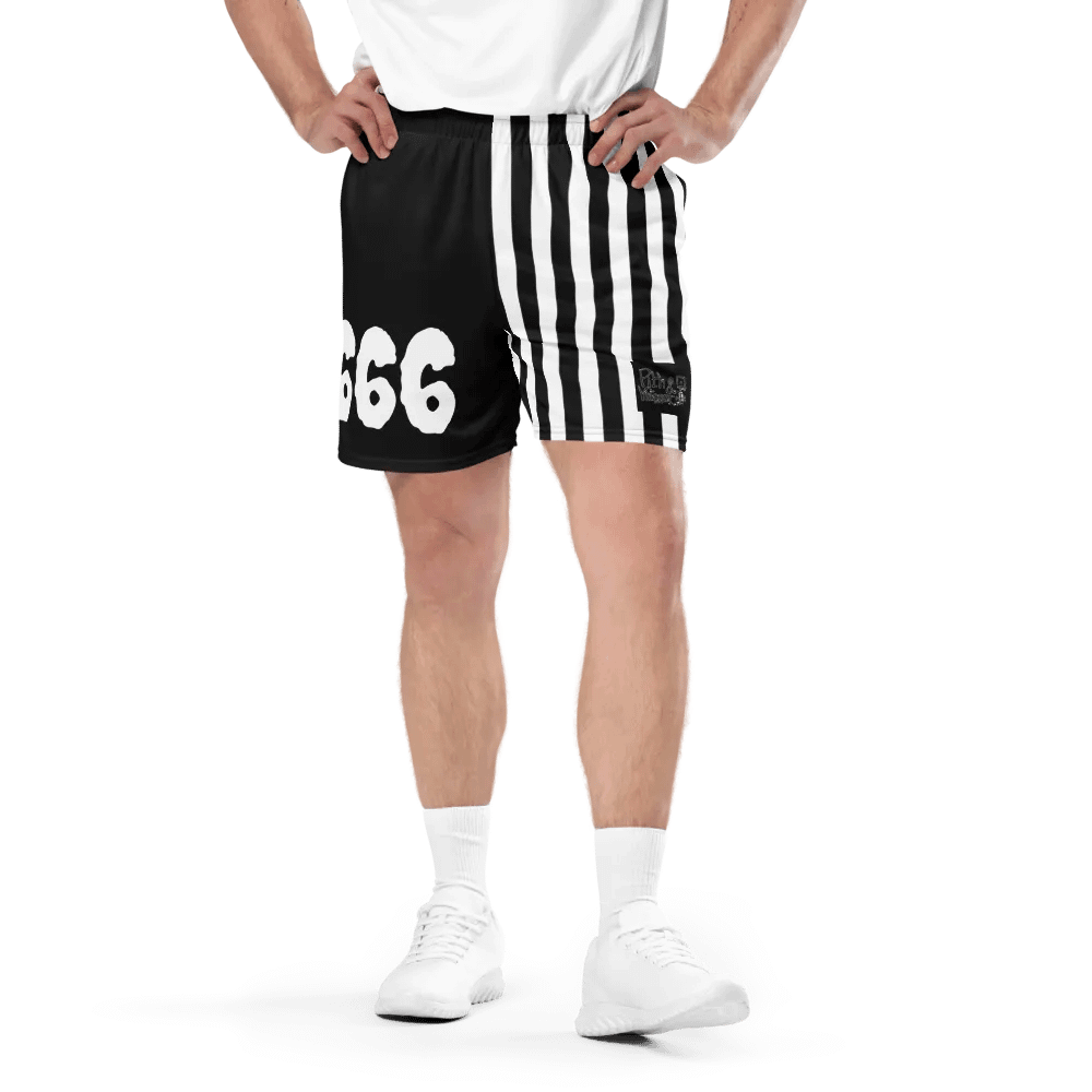 Maltese cross and skull mesh shorts product image (3)