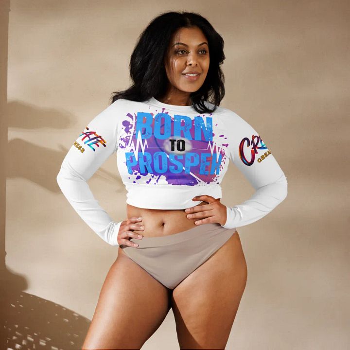 Born to Prosper Long Sleeve Crop Top product image (1)