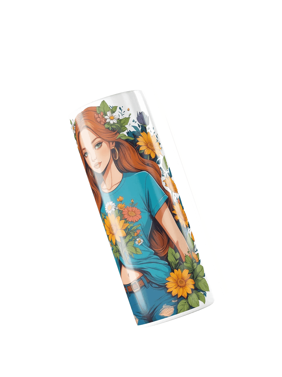 Bloomcore Flower Girl 20 oz Skinny Stainless Steel Tumbler - White - v1 product image (5)