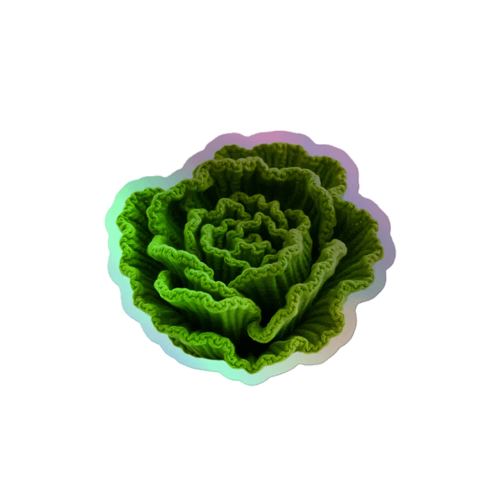 CozyAvocado Kiss-Cut Holographic Sticker Sheet Lettuce #1 product image (2)