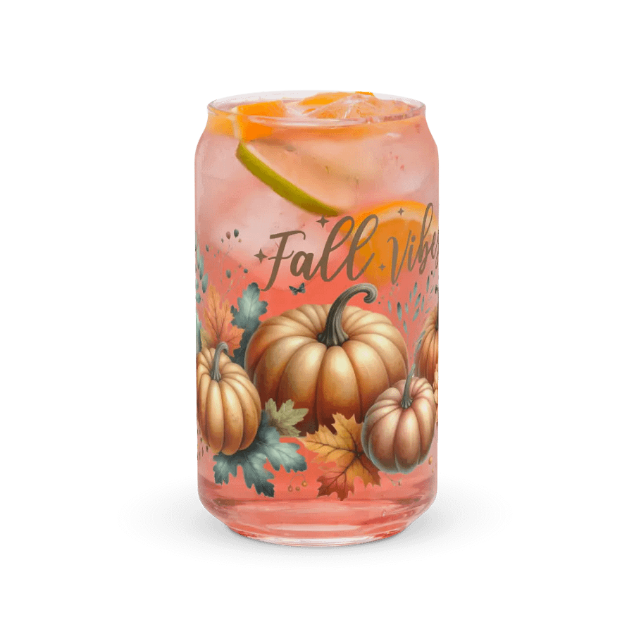 Boho Fall Pumpkin Glass Can Sipper product image (7)