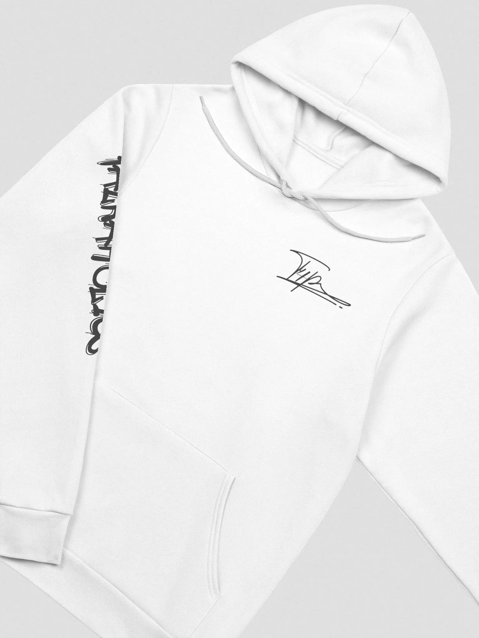 T4P Hoodie, White/Black (Bella+Canvas Supersoft) product image (3)