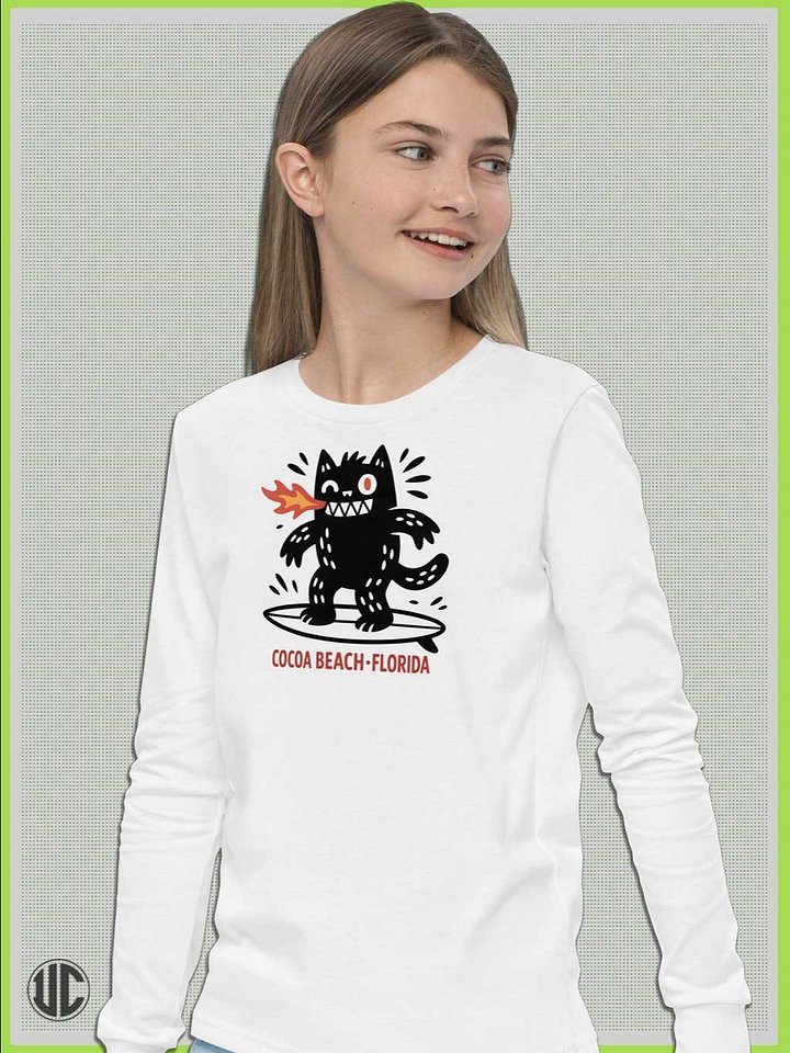 Long Sleeve T-Shirt for Kids | Cocoa Beach | Surfer Long Sleeve T-Shirt product image (8)