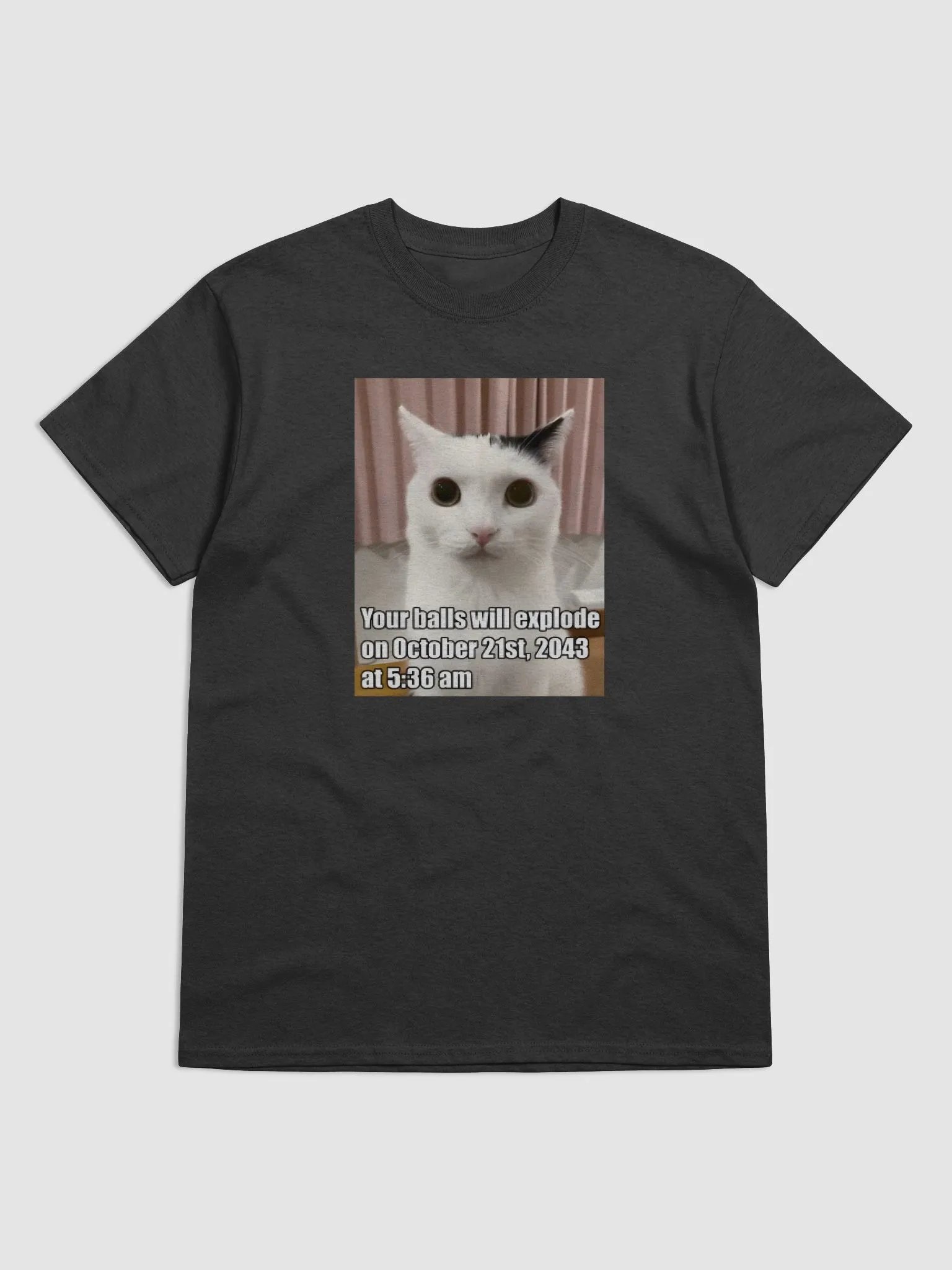 "Your Balls Will Explode On October 21st 2043 At 5:36am T-shirt - Funny Apocalypse Date Graphic Tee" product image (1)