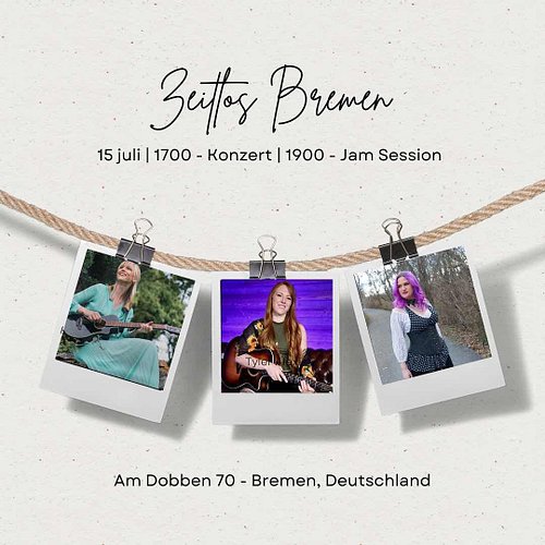 Right now in Bremen, Germany! DM for info or watch live on Twitch.tv/hannahrebekahmusic 🌻