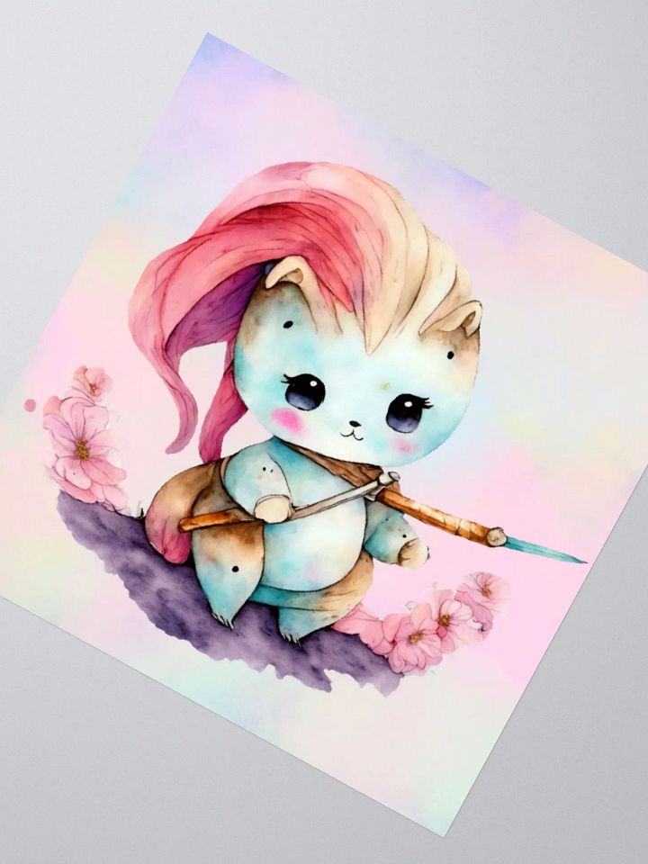 Cute Ninja Kitty, 3x3 inch Sticker product image (2)