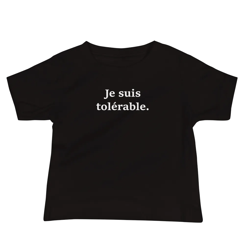 ''Tolérable'' T-shirt à manches courtes en jersey pour bébé product image (3)