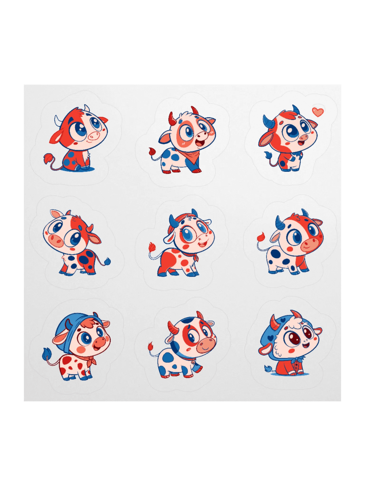 Whimsical Cow Collection Stickers product image (2)