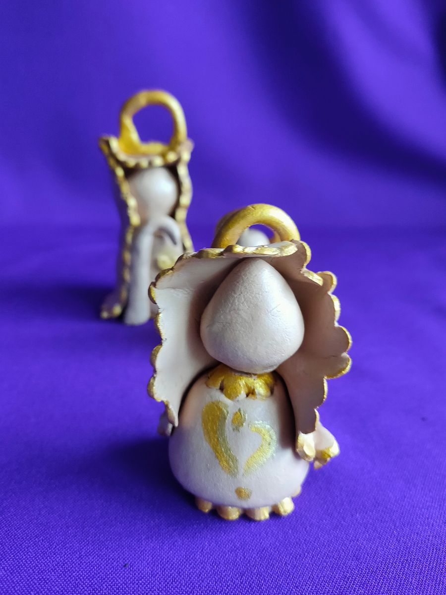 Conjunto presépio dourado de 3 peças, feita à mão, Sagrada Família elegante, decoração de Natal product image (10)