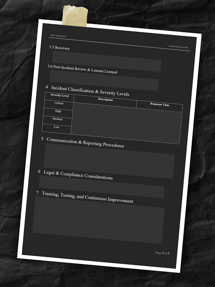 Incident Response Plan Template product image (2)