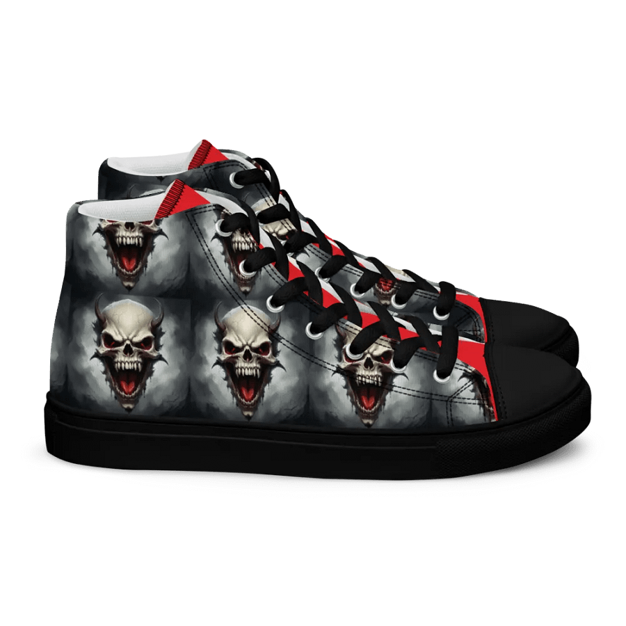 Demon Skull Men's High Top Canvas Shoes product image (10)