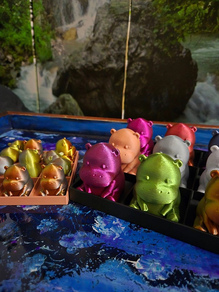 Large Hippo Tic Tac Toe Game - 3D Printed product image (1)