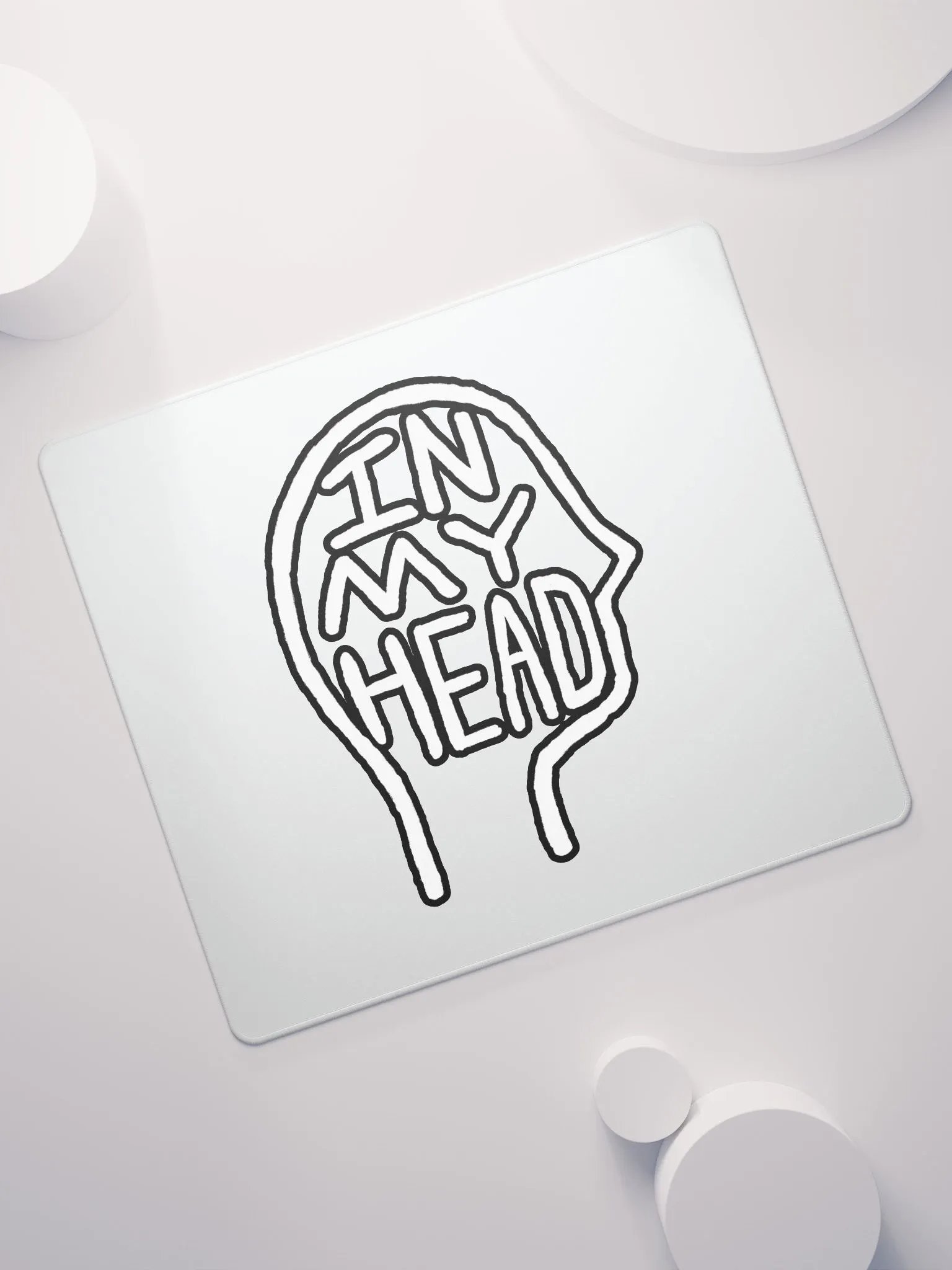 In My Head (lined design, #763D7D) mouse pad product image (7)