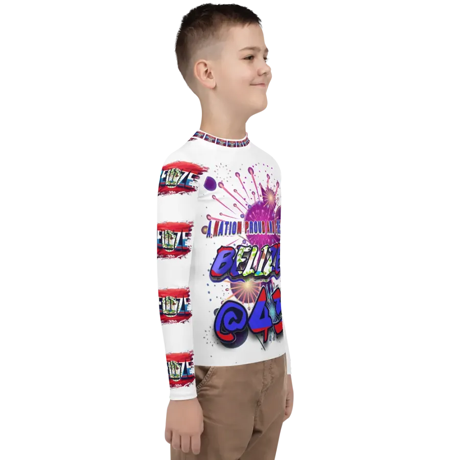 Belize Independence Day Youth Rash Guard product image (12)