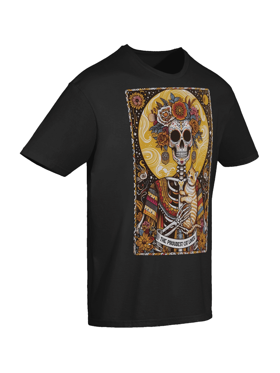 Floral Skeleton With Cat - T-Shirt product image (37)