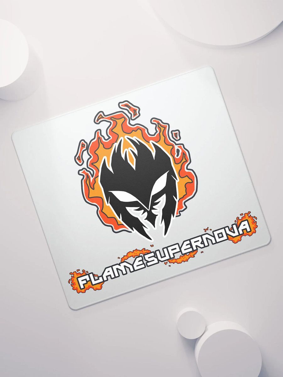 Mask Icon v2 (Black) Gaming Mousepad (White) product image (7)