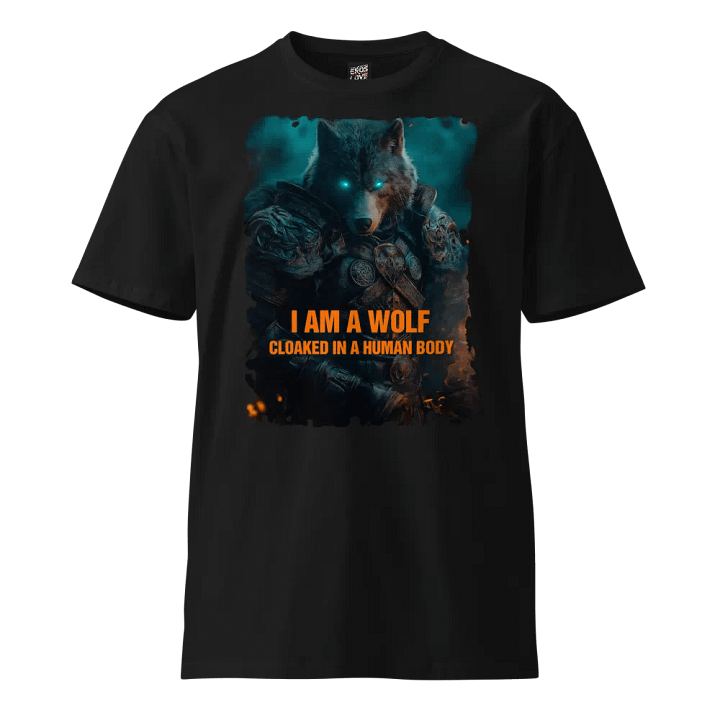 Hidden Howl – I AM A WOLF CLOAKED IN A HUMAN BODY T-Shirt product image (1)