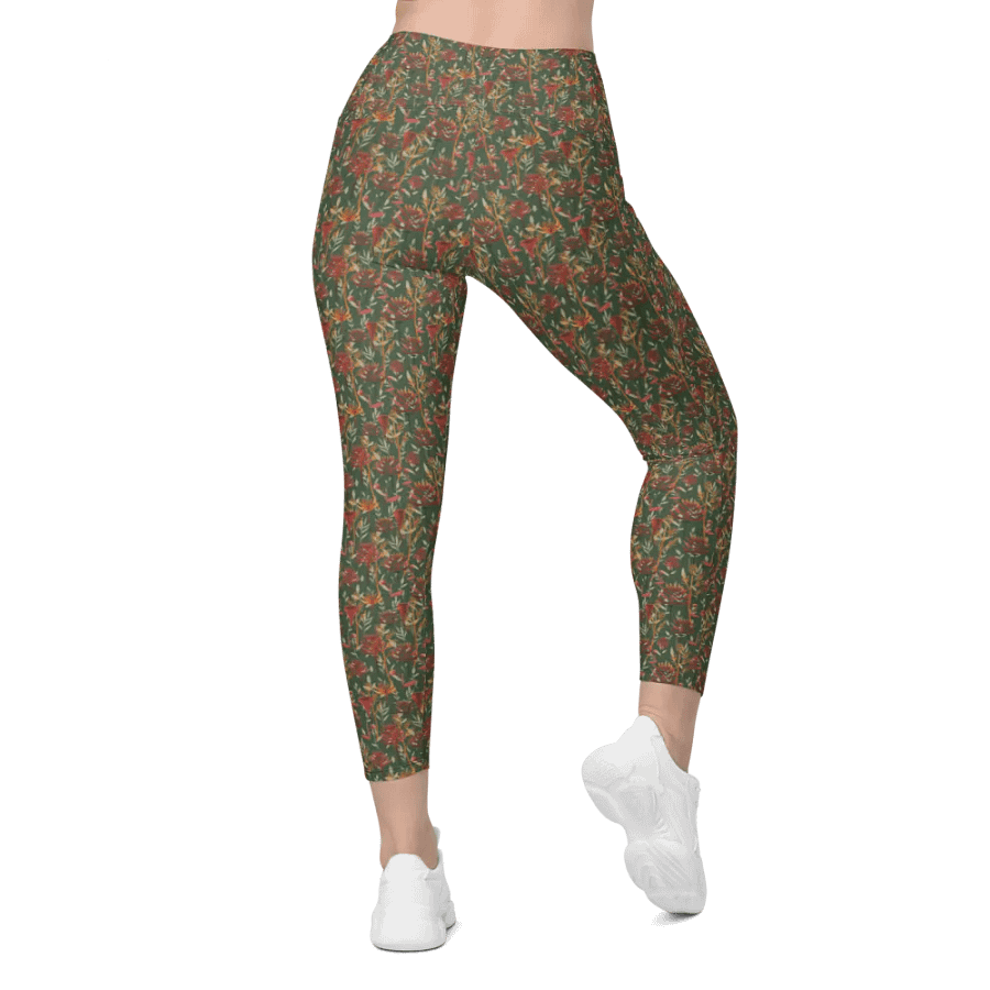 Brown All-Over Print Leggings with Pockets product image (12)