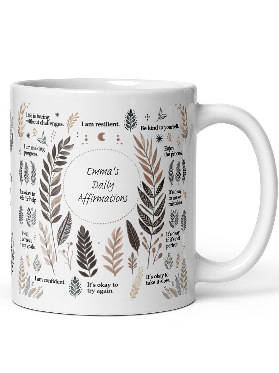 Personalized Daily Affirmations White Glossy Ceramic Mug product image (4)