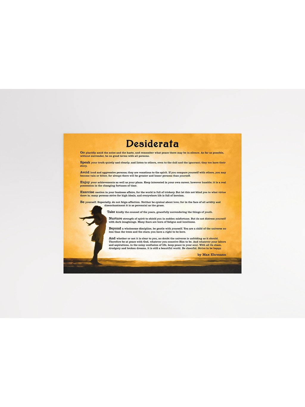 Desiderata Poem Print – Inspirational Studio Art Print product image (1)