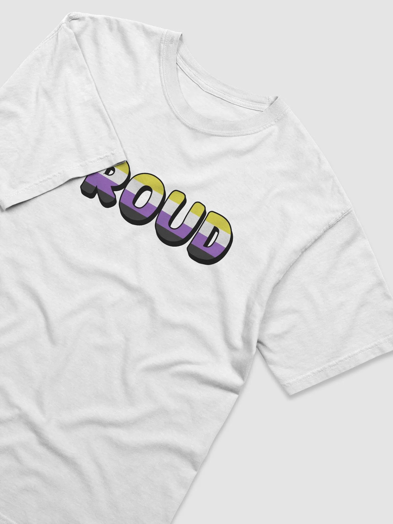 The 'PROUD non-binary' T-Shirt - White product image (3)