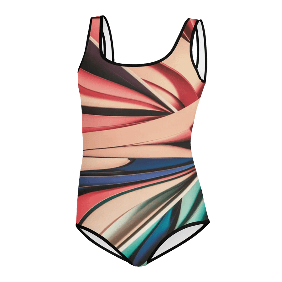 TDS Music Youth Abstract Swimsuit in Vibrant Colors (Sizes 8-20) product image (4)