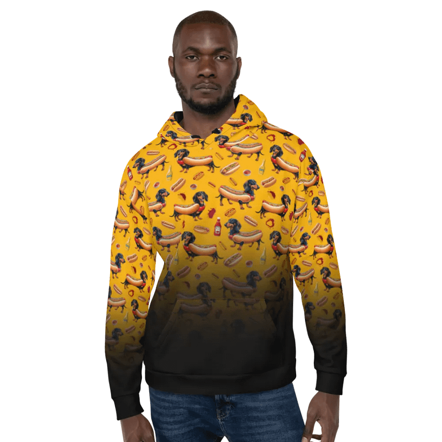 Dachshund Delight All-Over Hoodie (Poison) product image (6)