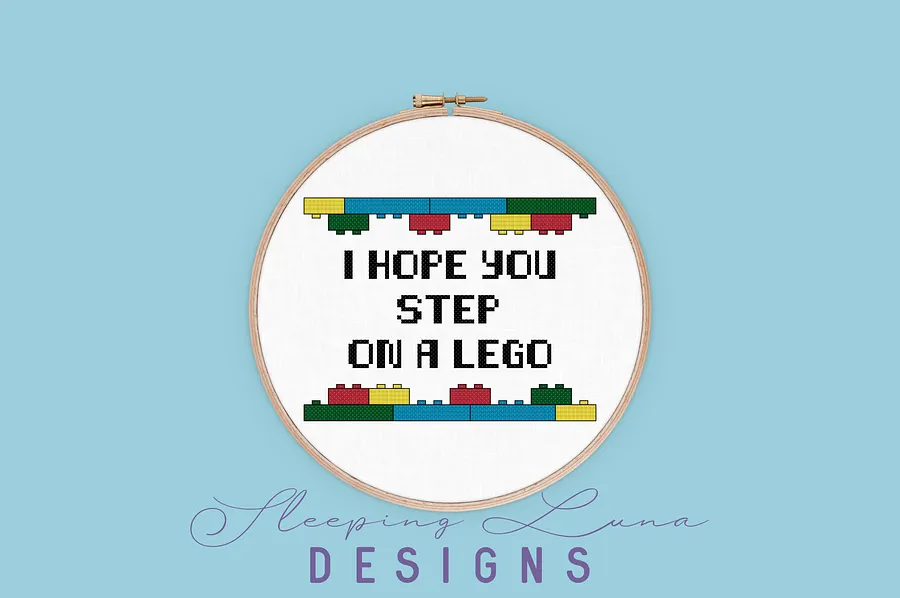 Cross stitch lego top