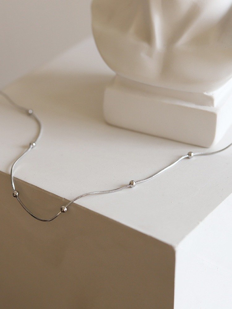 Round Bead Small Ball Necklace | 18K Gold Plated. product image (9)