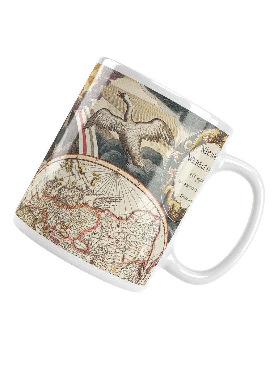 Antique World Map White Glossy Mug product image (4)