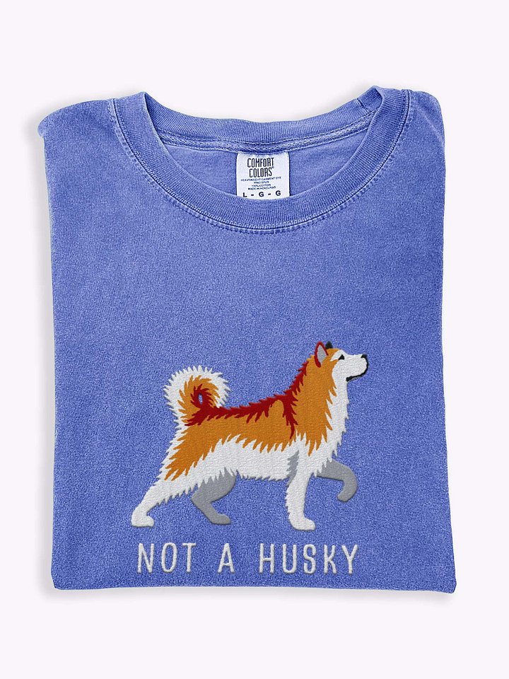 Not a Husky T-Shirt(Embroidered) of an Alaskan Malamute(Brown & White) product image (1)