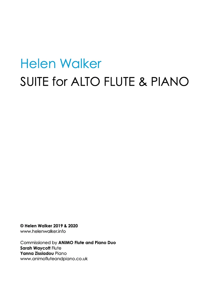 Suite for Alto Flute & Piano (Score & Parts) product image (1)