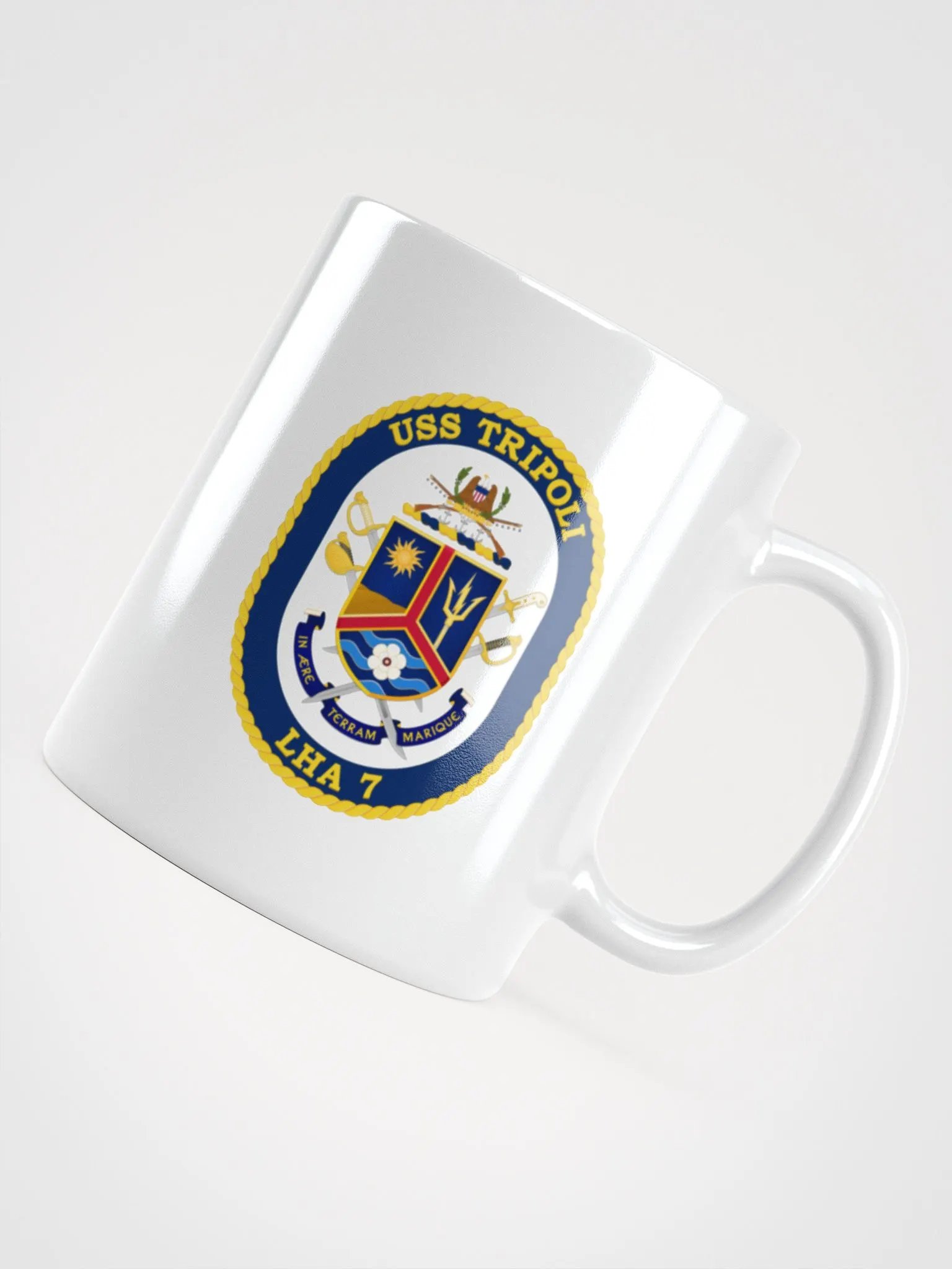 USS Tripoli LHA 7 White Coffee Cup product image (4)