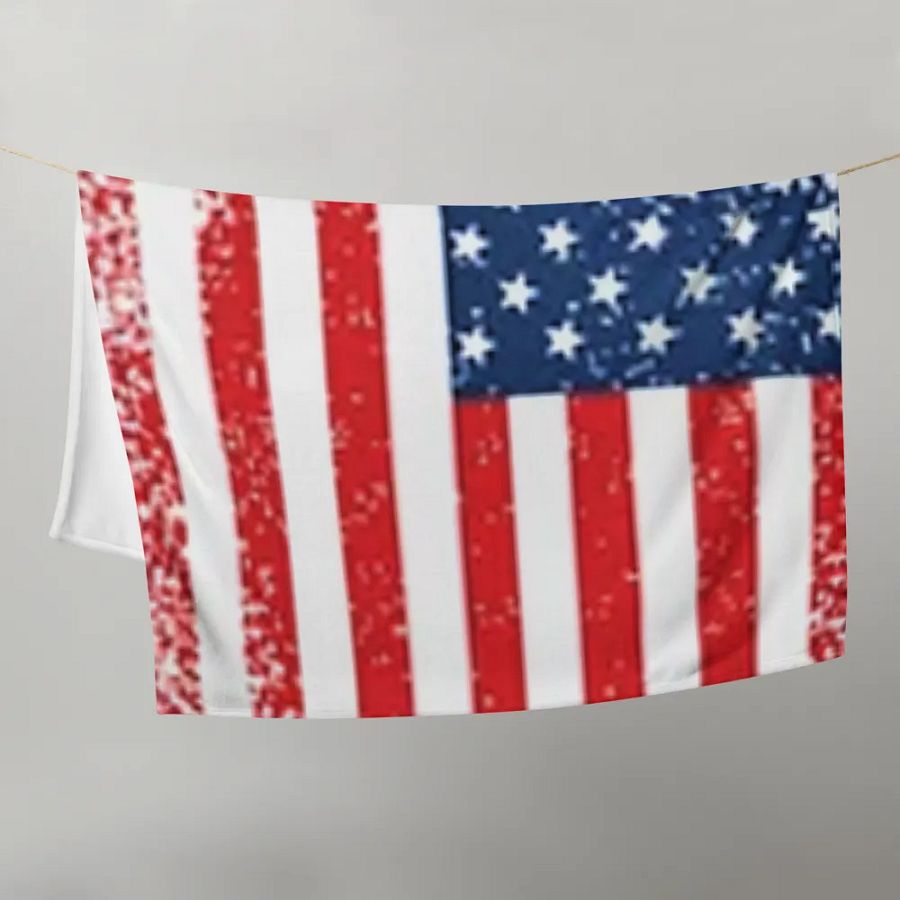 "U.S." Stars & Stripes Throw Blanket product image (11)