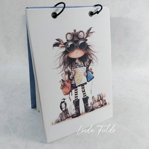 I loved making this really fun sketch journal for my God daughter's birthday. She loves to draw and go adventuring so this wa...