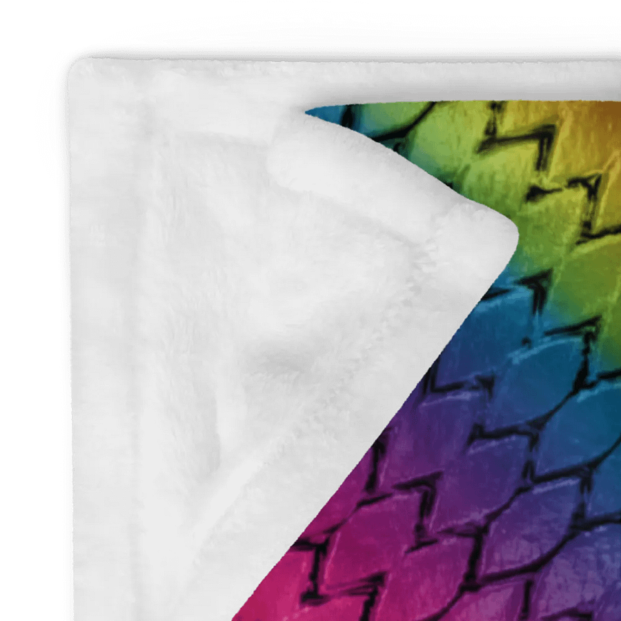 Diagonal Rainbow Dragon Scales Throw Blanket product image (12)