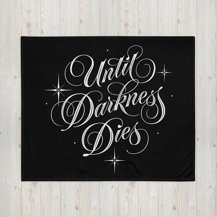 Until Darkness Dies (simple design) Throw Blanket product image (1)