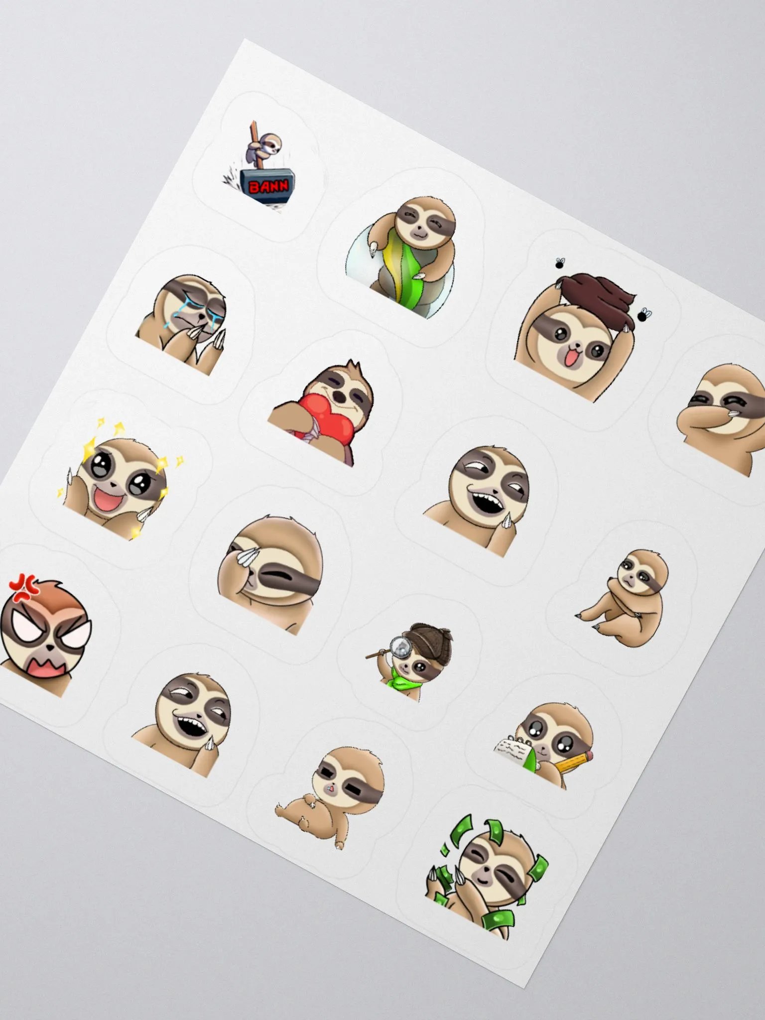 RTR Sloth Sticker Sheet product image (3)