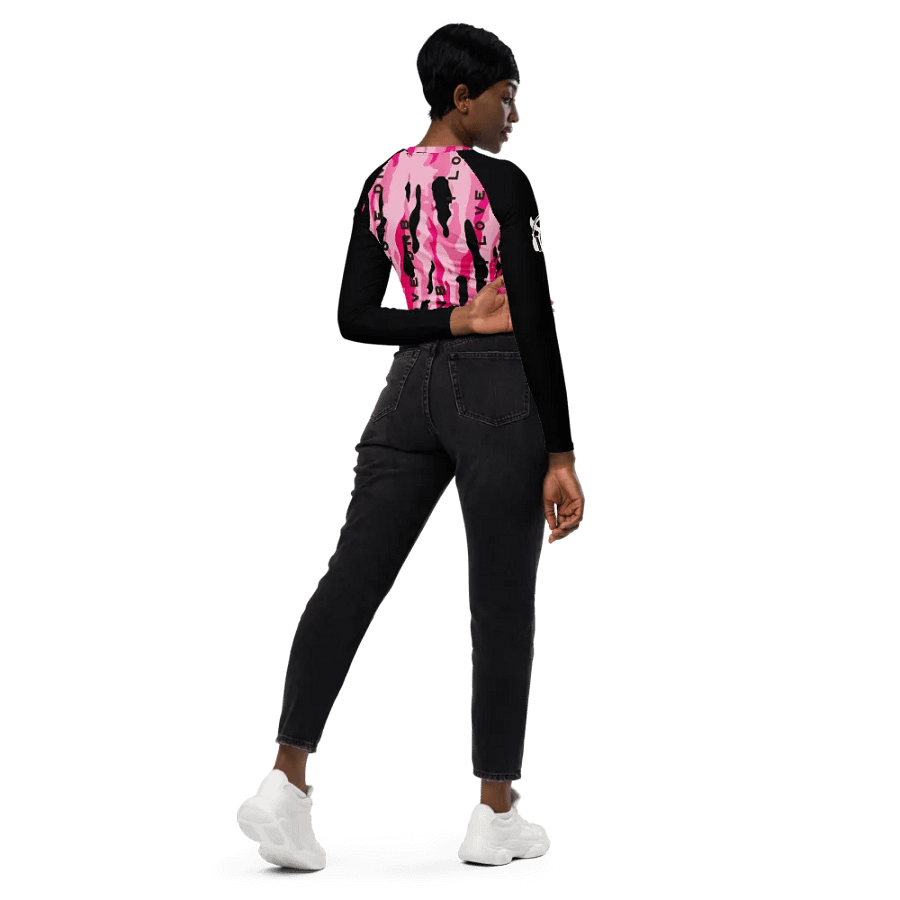 'I LOVE DNB' Pink Camo Crop Top product image (11)