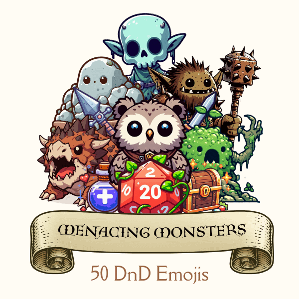 Menacing Monsters | 50 D&D Themed Emojis for Discord & Twitch product image (1)