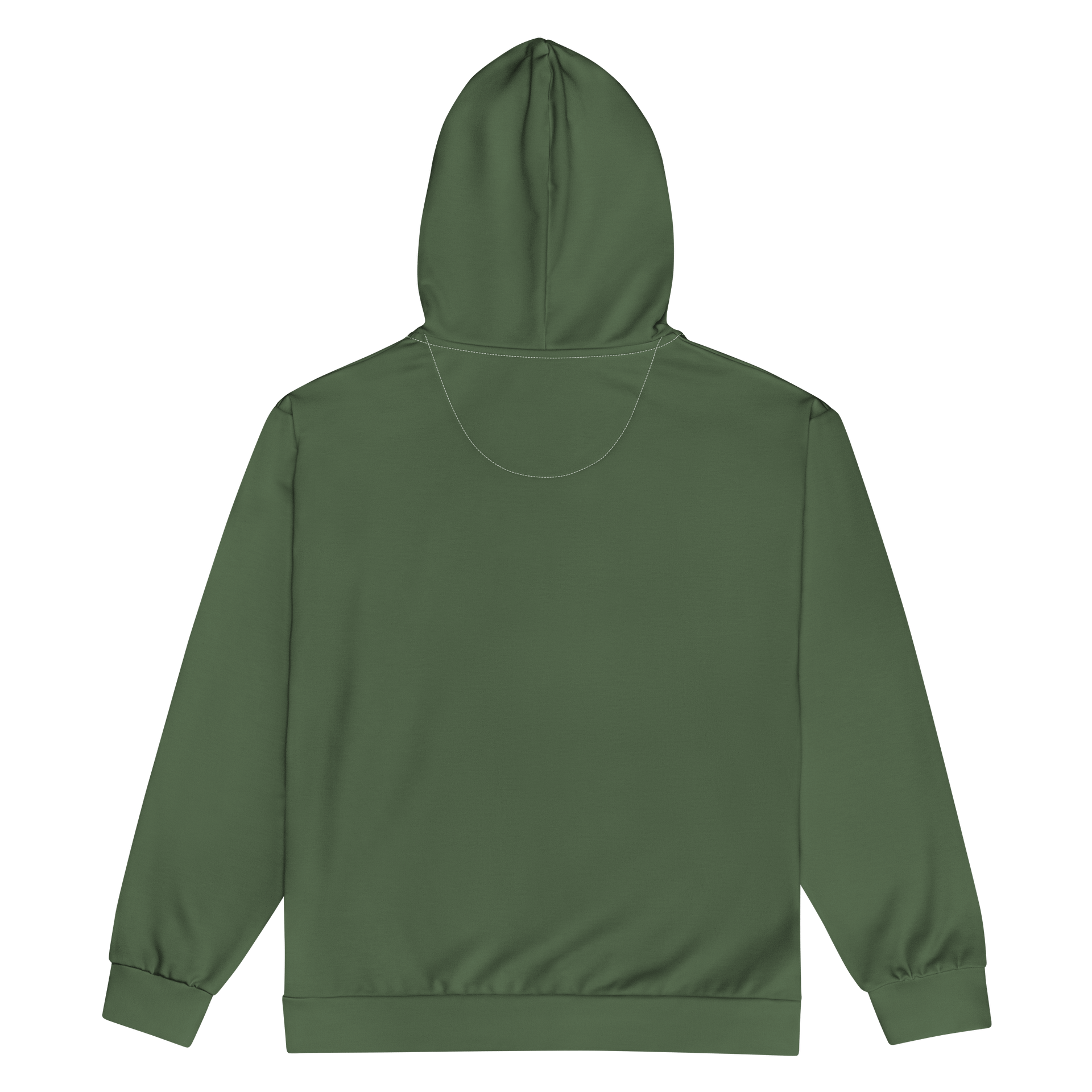 Army Camo Green Solid Color Eco Friendly Unisex Zip Hoodie product image (2)