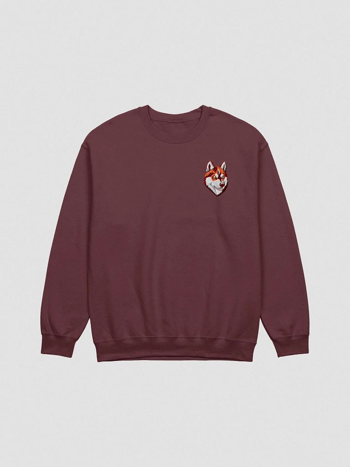 Cute Red Siberian Husky Embroidered Graphic Crewneck product image (10)