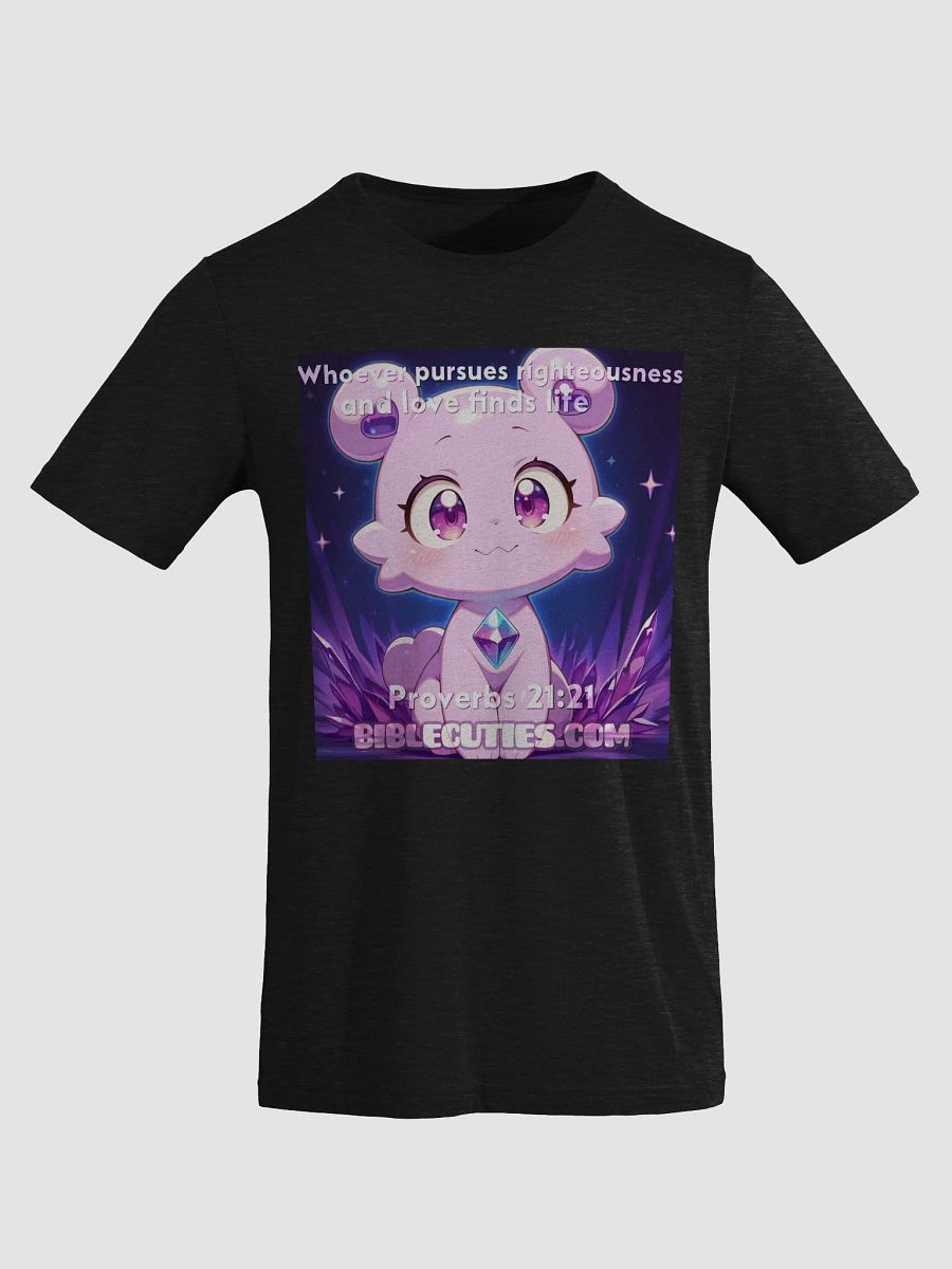 Bible Cuties Vanessa - Whoever pursues righteousness and love finds life T Shirt product image (3)