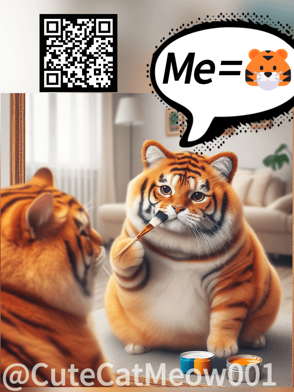 'Cute Not Cat But Tiger' Unisex T-Shirt 🐱🐯😄 product image (14)