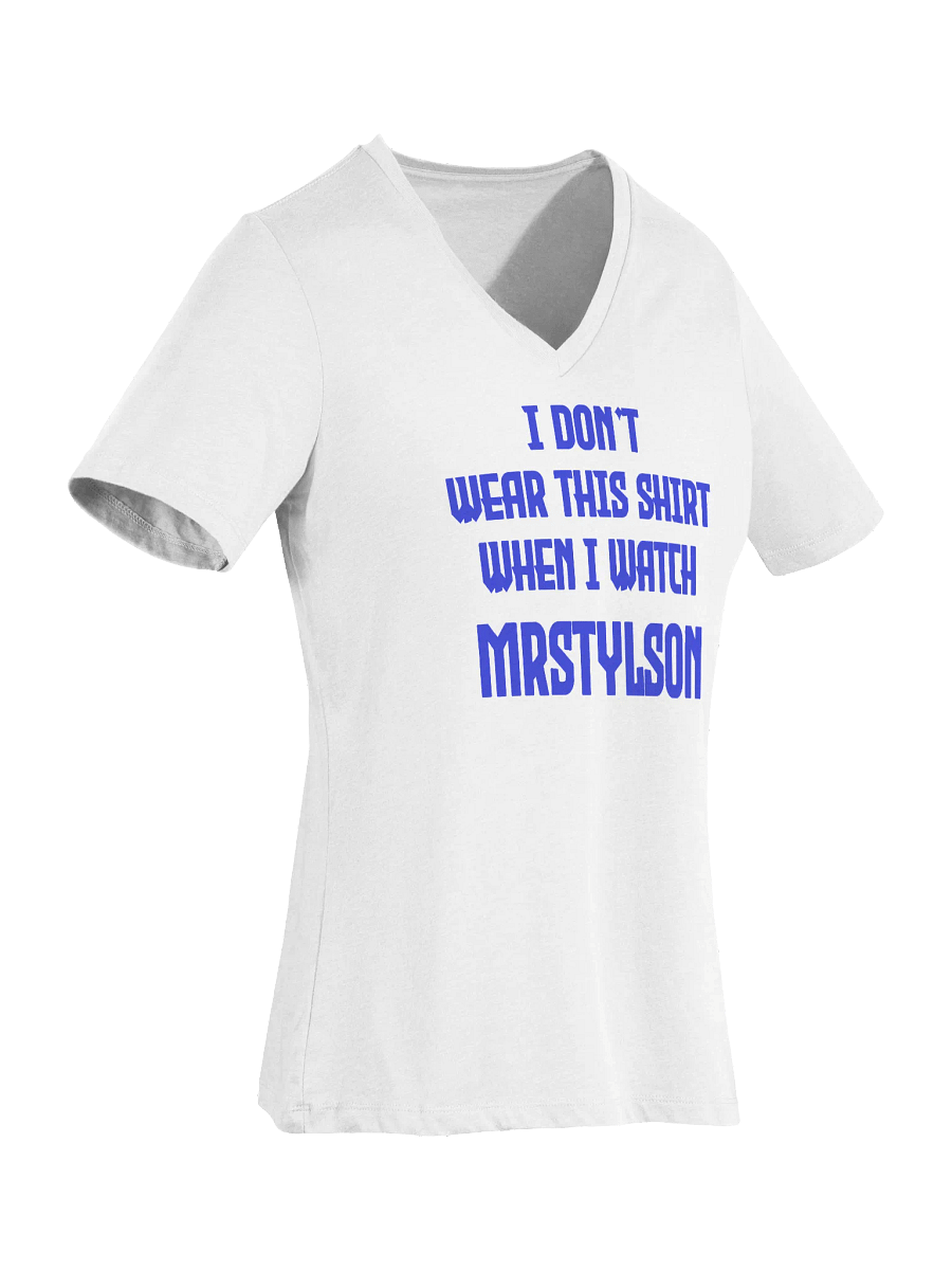 I Don't Wear This Women's V-Neck (Blue Text) product image (42)