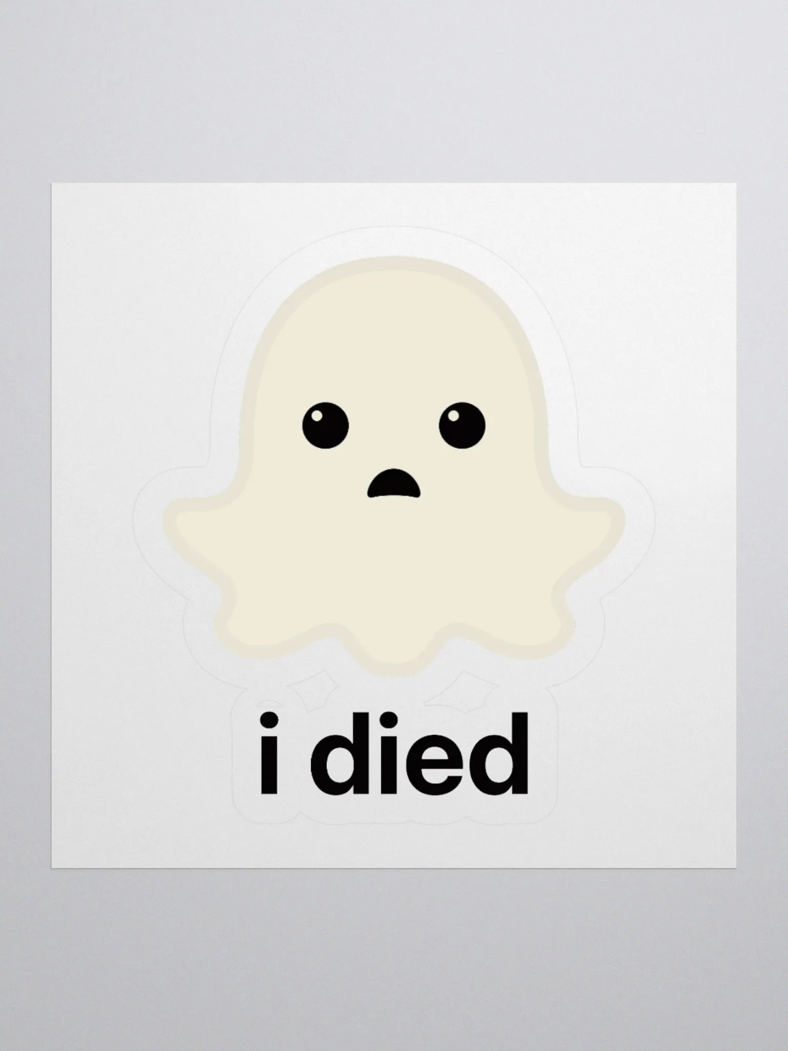 Sad Ghost Sticker - For Light Background product image (1)